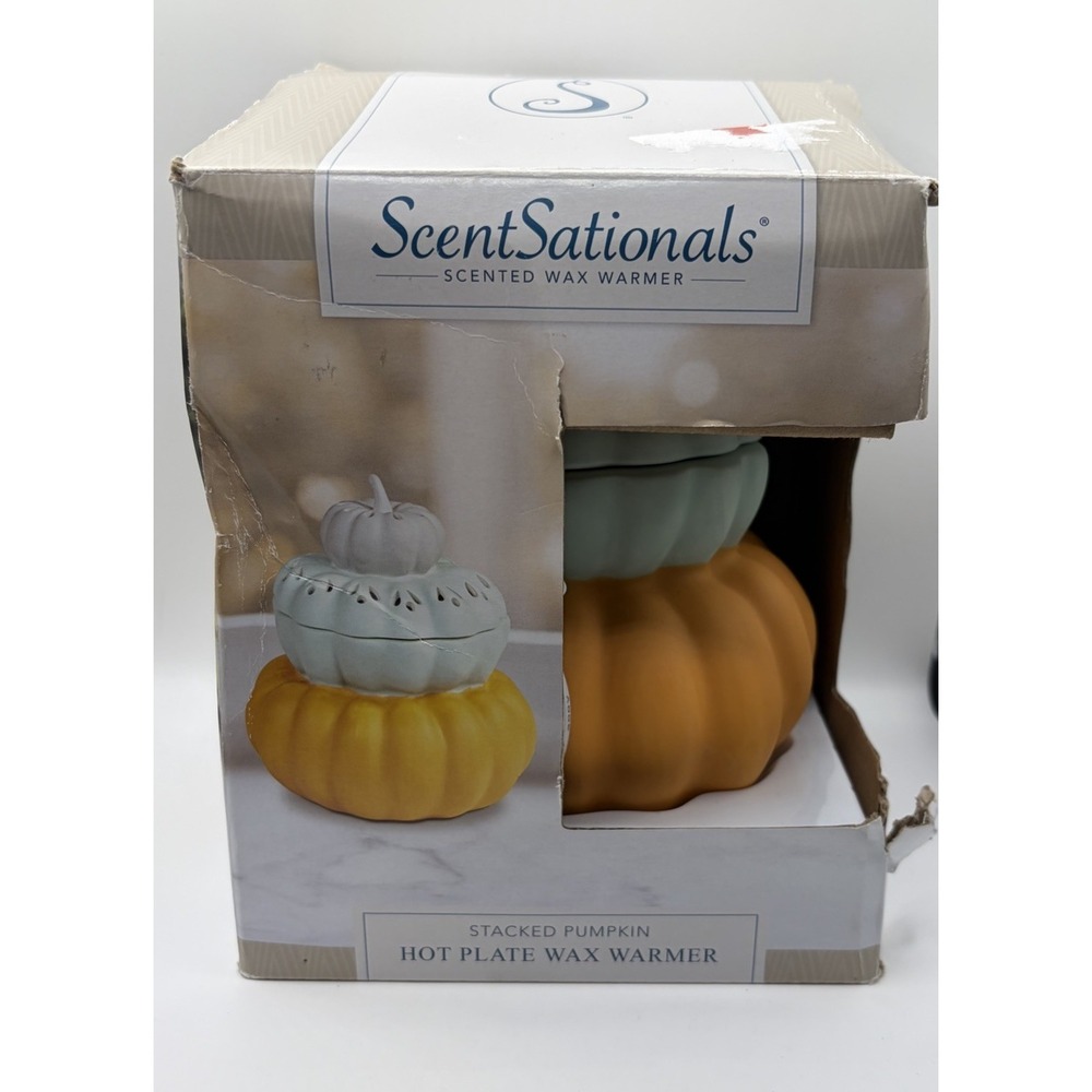 ScentSationals Full Size Scented Wax Warmer Stacked Pumpkin New*